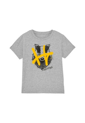Harry Potter, HARRY POTTER HUFFLEPUFF GRAFFITI H UNISEX - Print T-shirt - mottled light grey