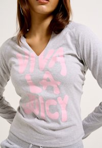 Juicy Couture VIVA LA JUICY FITTED HOODED - Džemperis ar kapuci - silver marl