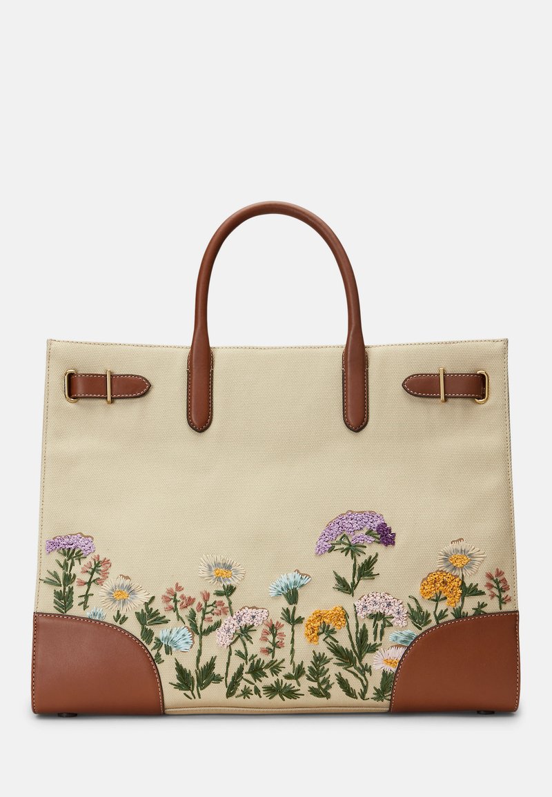 Lauren Ralph Lauren DEVYN TOTE LARGE - Shopper - riviera floral/sand/tan