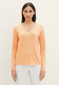 TOM TAILOR BASIC V-NECK - Džemperis - light coral