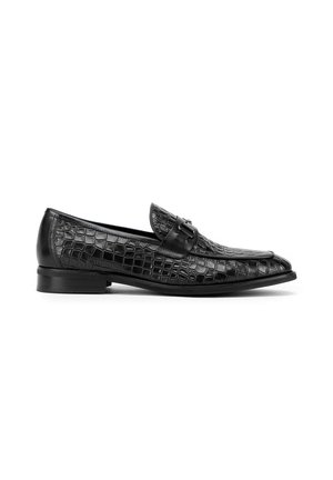 CROC-EMBOSSED BIT - Chaussons - black
