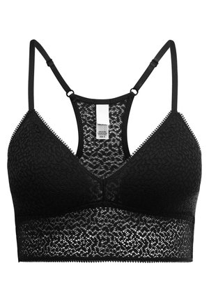 RACERBACK LONGLINE BRALETTE - Korsetes izstrādājums ar stīpiņām - black