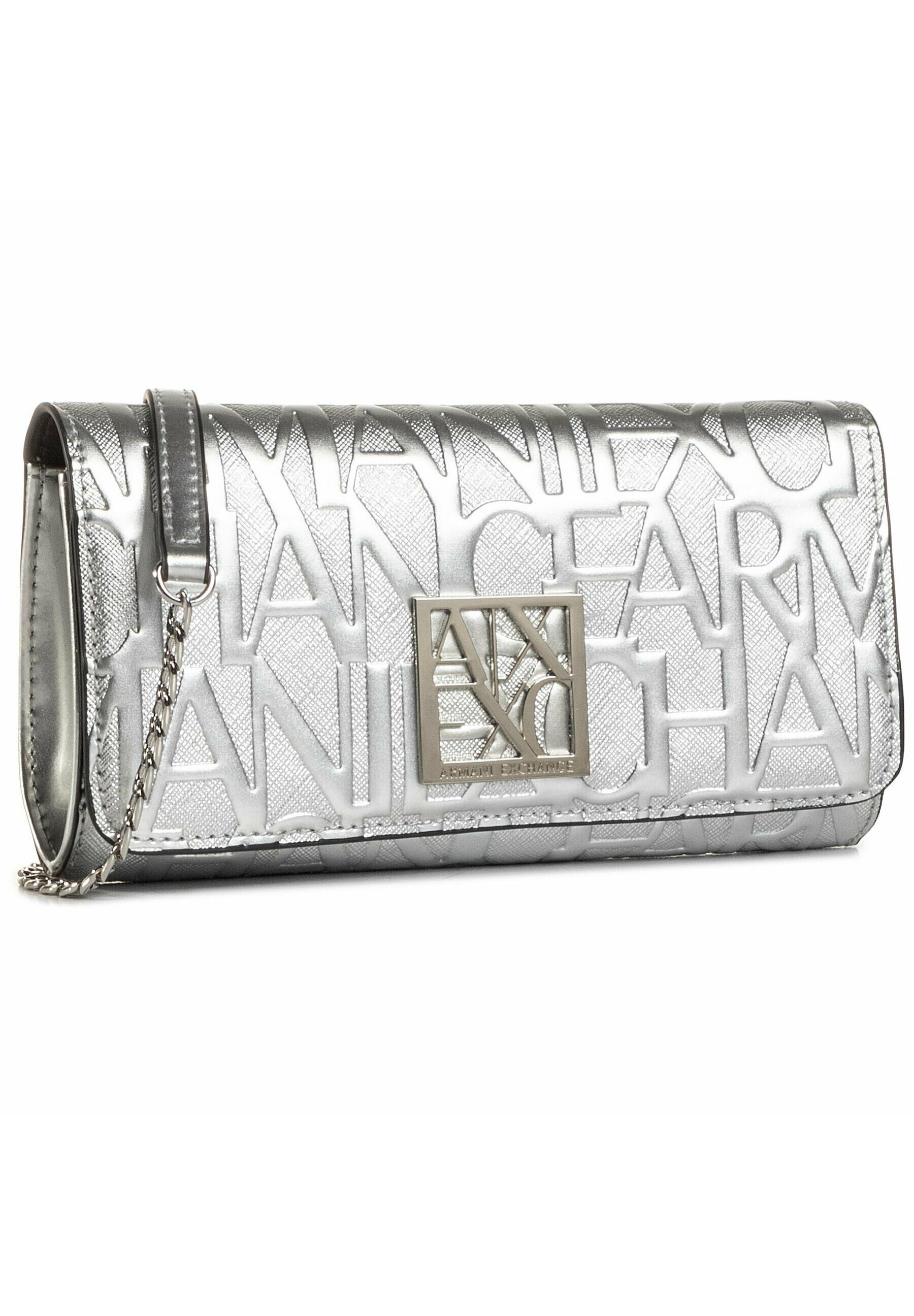 Pochette Beauty Case Armani Exchange Pouch Print da donna beige rigato  stampa loghi nera in tessuto | ScuderiStore