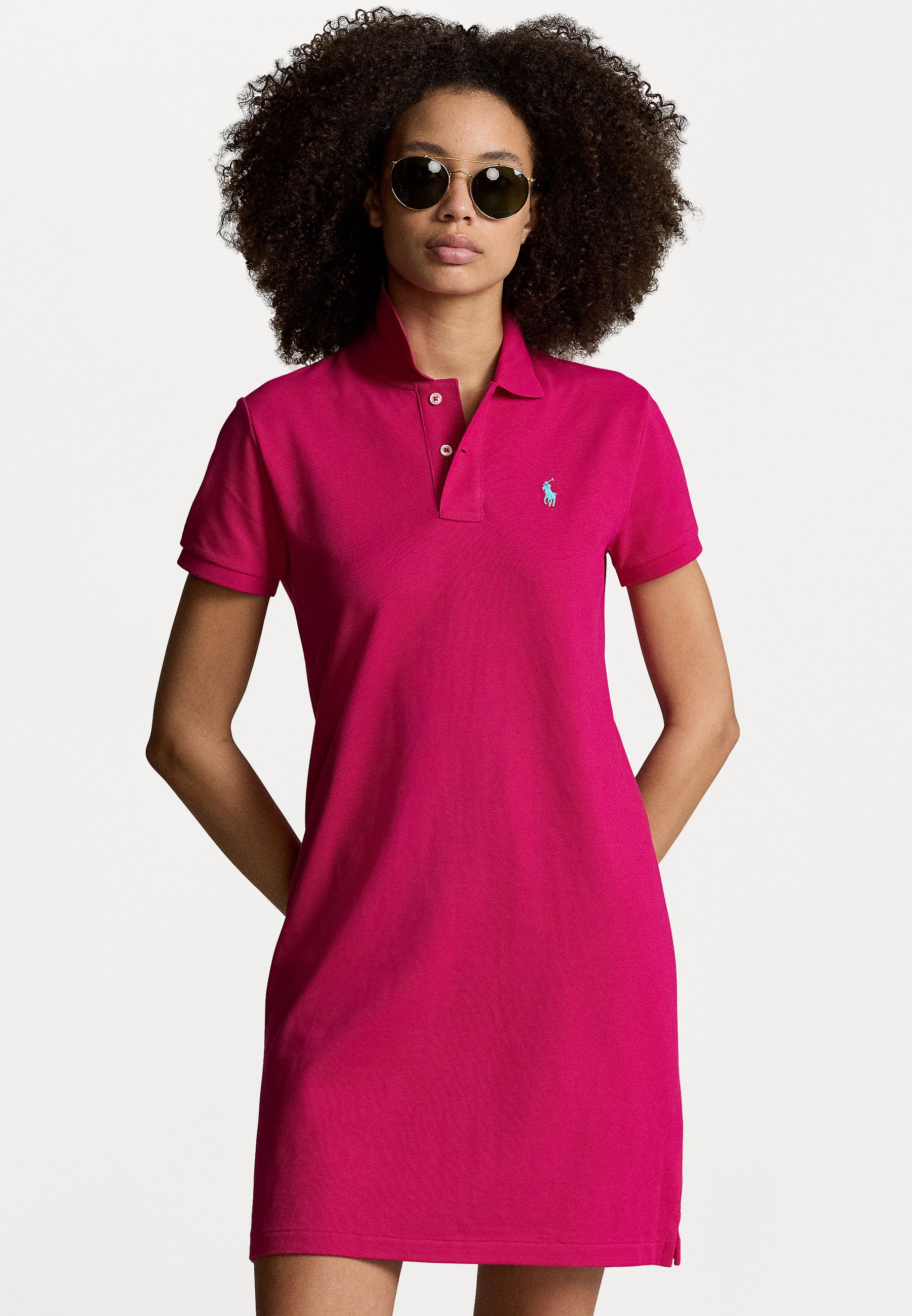 Polo Ralph Lauren BASIC MESH SHORT SLEEVE COTTON DRESS Polo Ralph Lauren BASIC MESH SHORT SLEEVE COTTON DRESS
