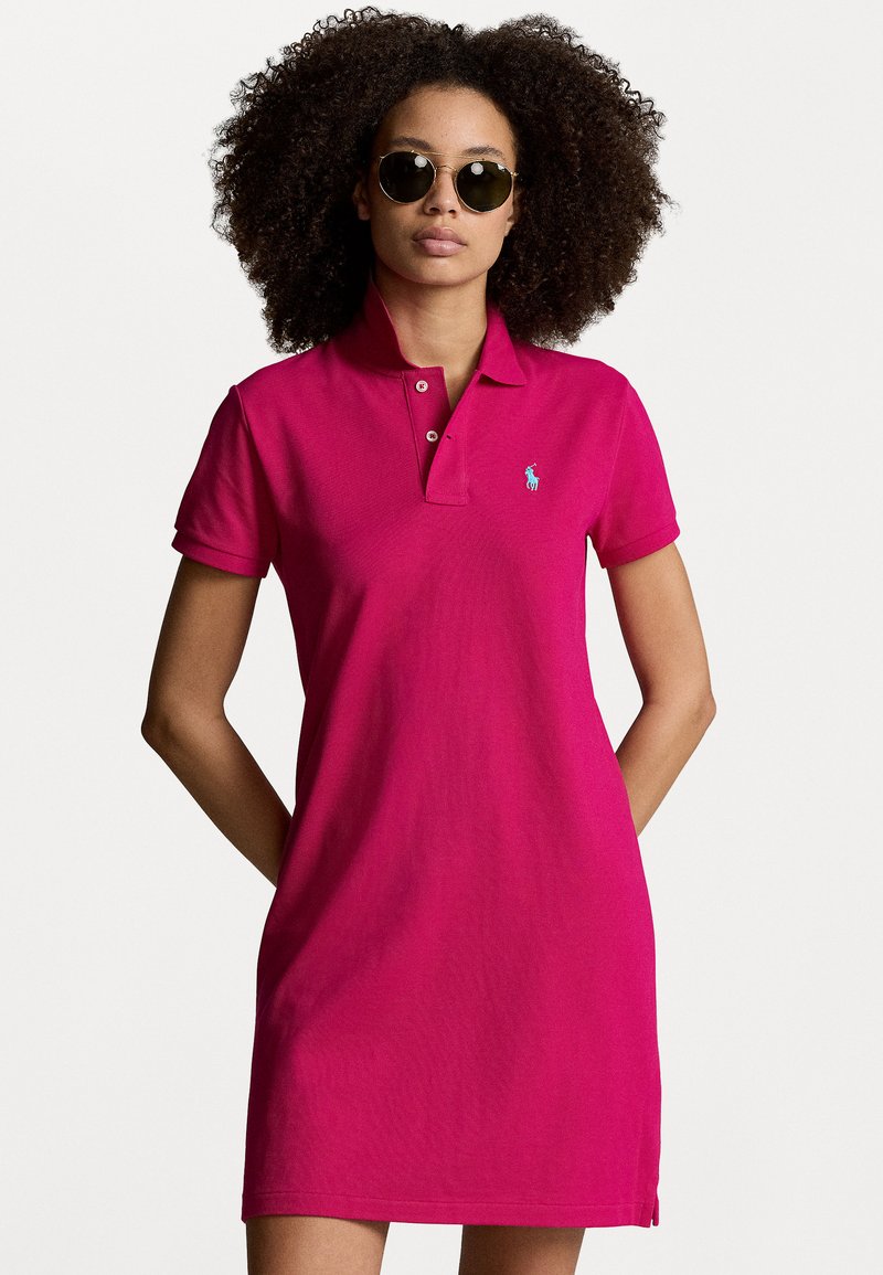 Polo Ralph Lauren - BASIC MESH SHORT SLEEVE COTTON DRESS - Kjole - pink sky, Forstørre