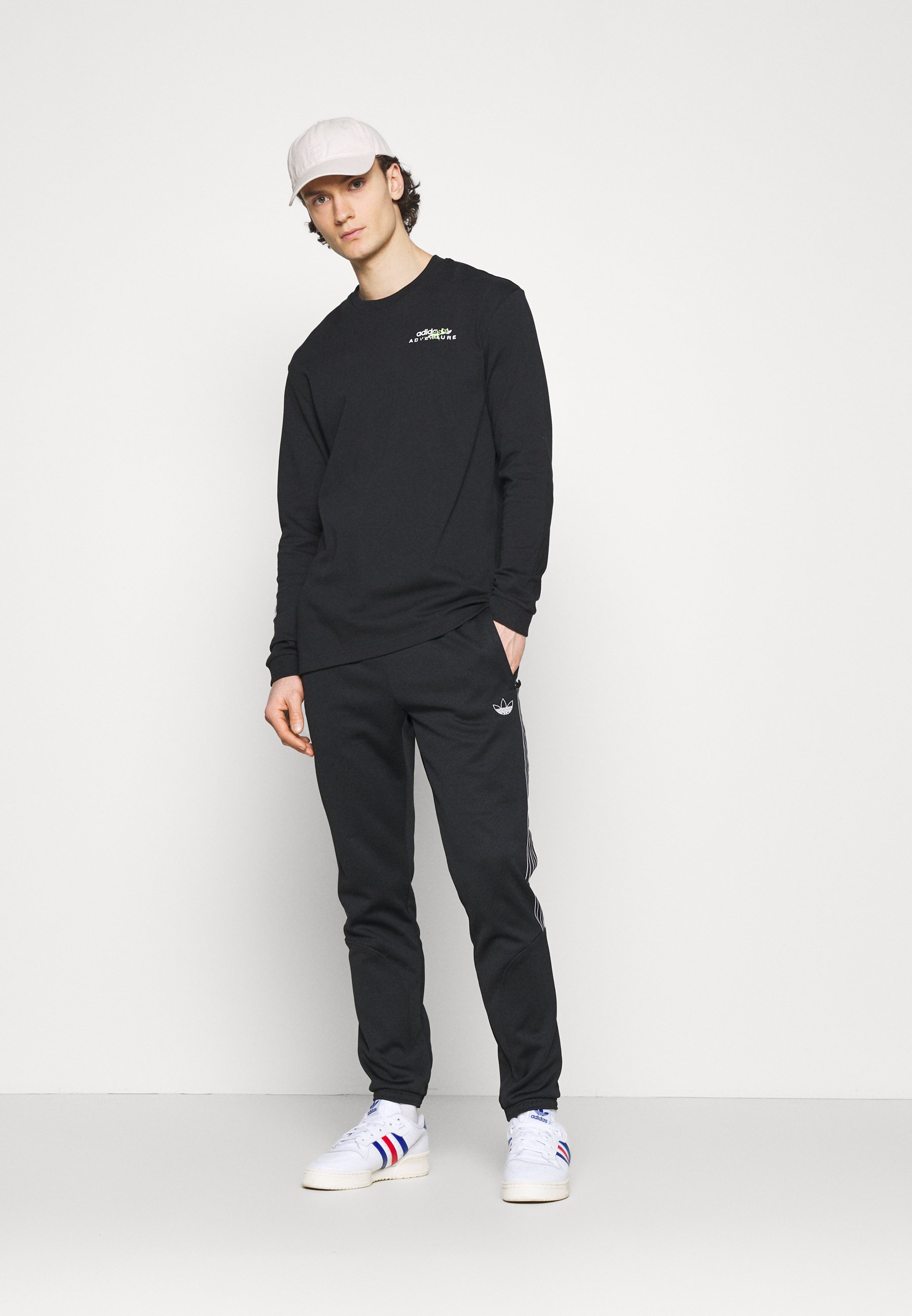adidas originals black and gold tracksuit