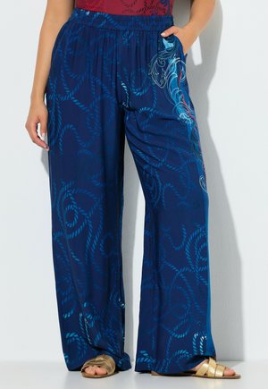 MARITIME PRINT PALAZZO - Bukser - dark blue