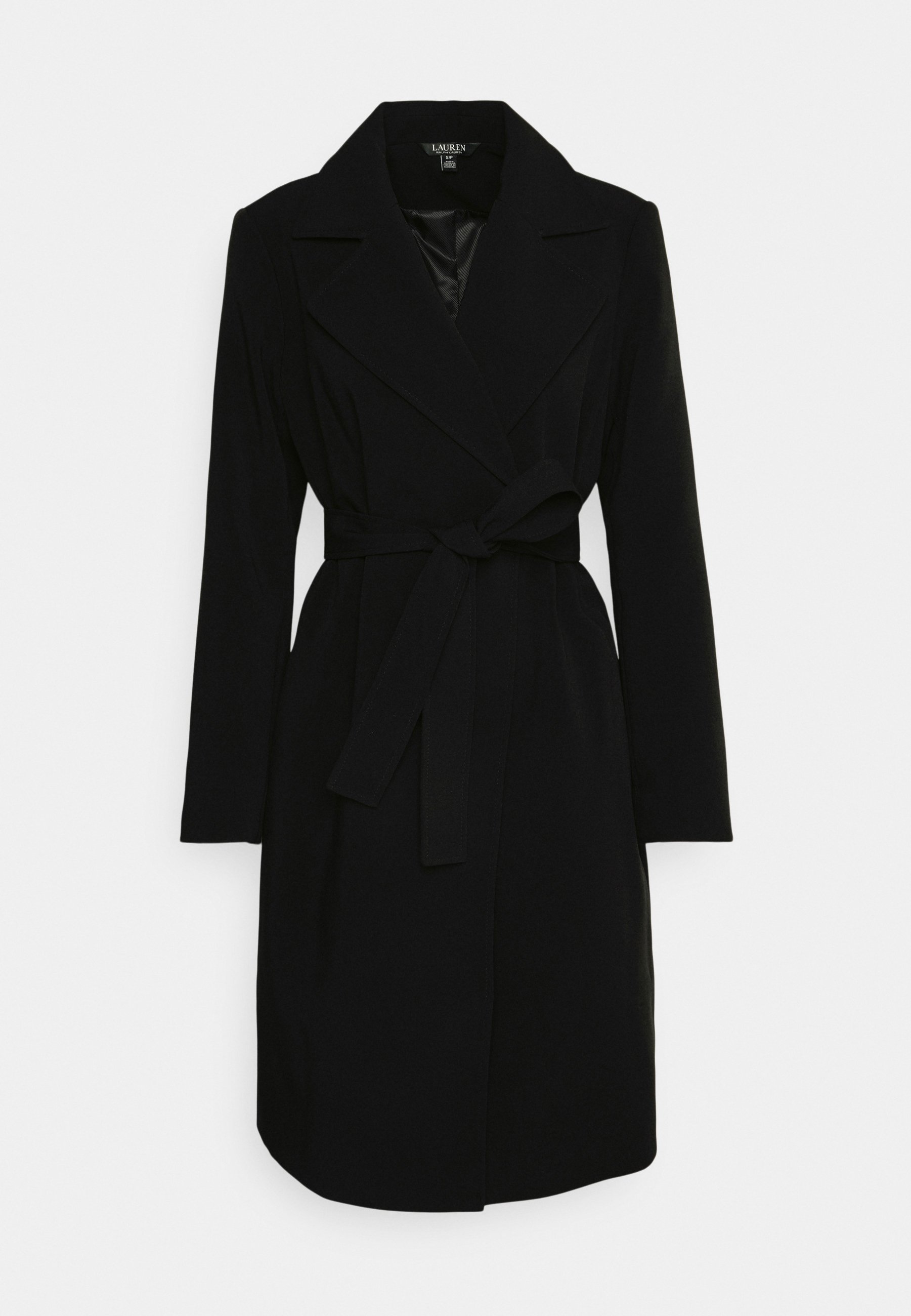 Ralph lauren black wrap coat Clearance