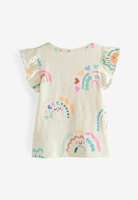 Next SCALLOP-REGULAR FIT - Tricou cu imprimeu - ecru rainbow