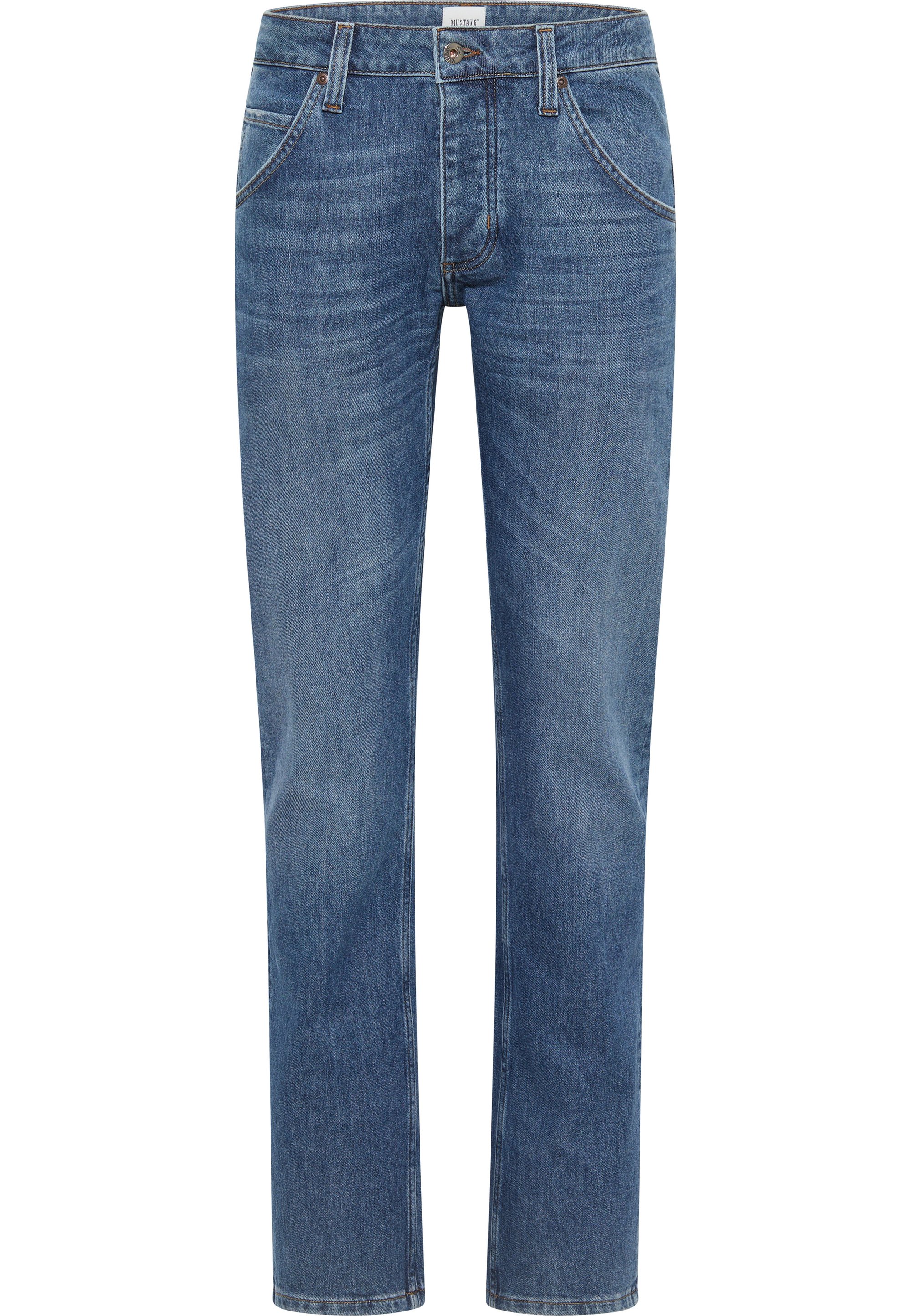 Mustang Michigan Straight Jeans in Light Scratched Used