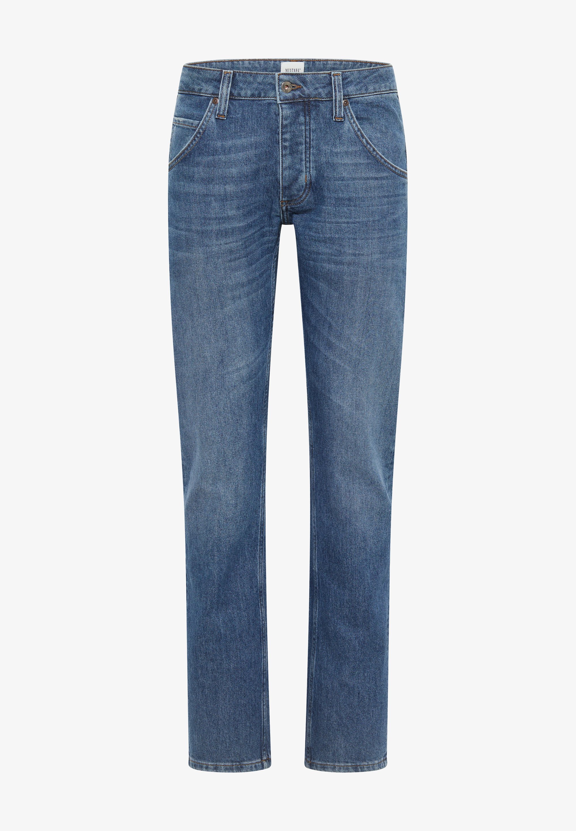 Mustang Michigan Straight Jeans in Light Scratched Used Mustang Michigan Straight Jeans in Light Scratched Used