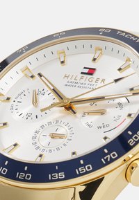 Tommy Hilfiger OWEN - Relógio - gold-coloured/white/blue
