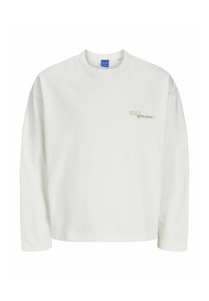 Jack & Jones RRETIRO BACK  CREW NECK - Ikdienas džemperis - cloud dancer