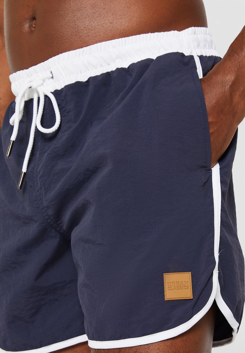 Urban Classics RETRO Shorts da mare navy/white/blu scuro Zalando