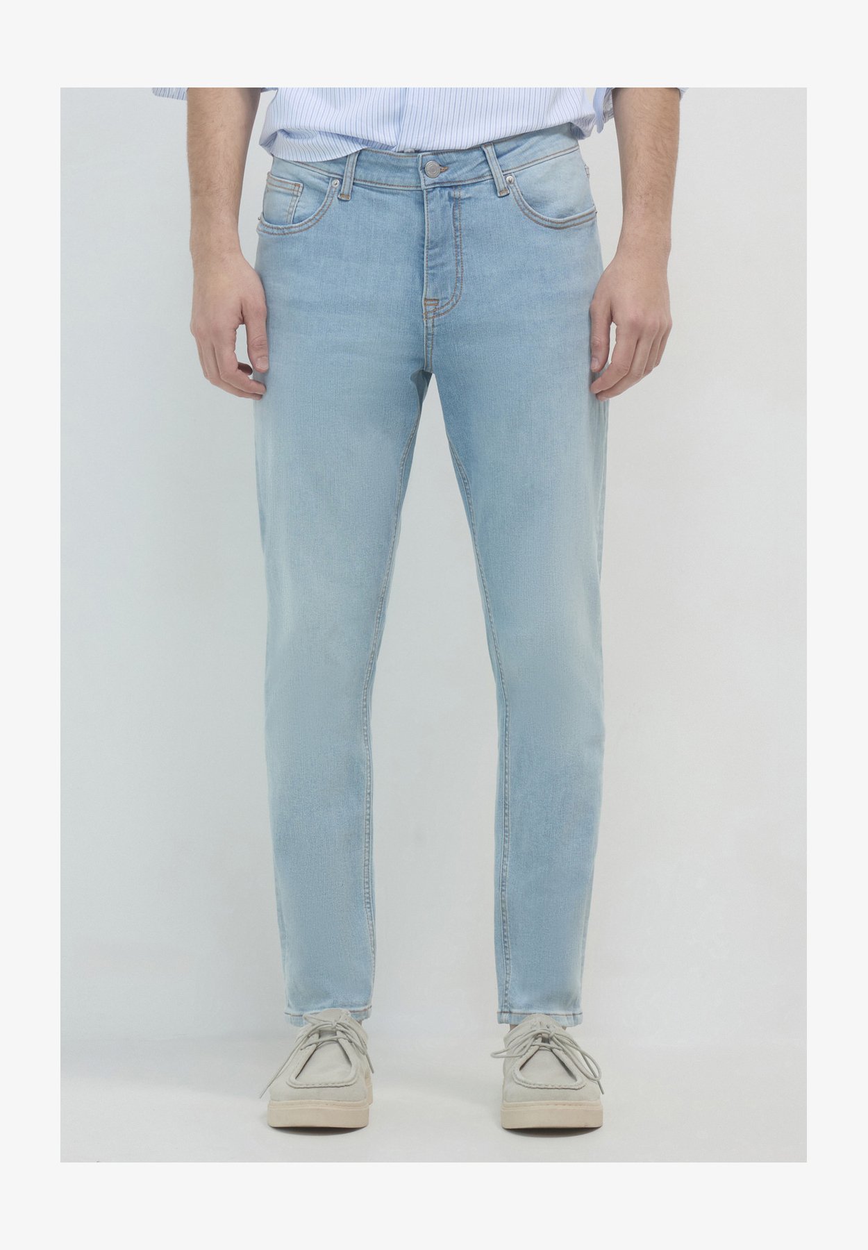 Woenzaia Pantaloni Uomo Skinny Affusolati Elasticizzati, Modello A Quadri Mika, Vestibilità Slim, Cinque Tasche, Taglia 48