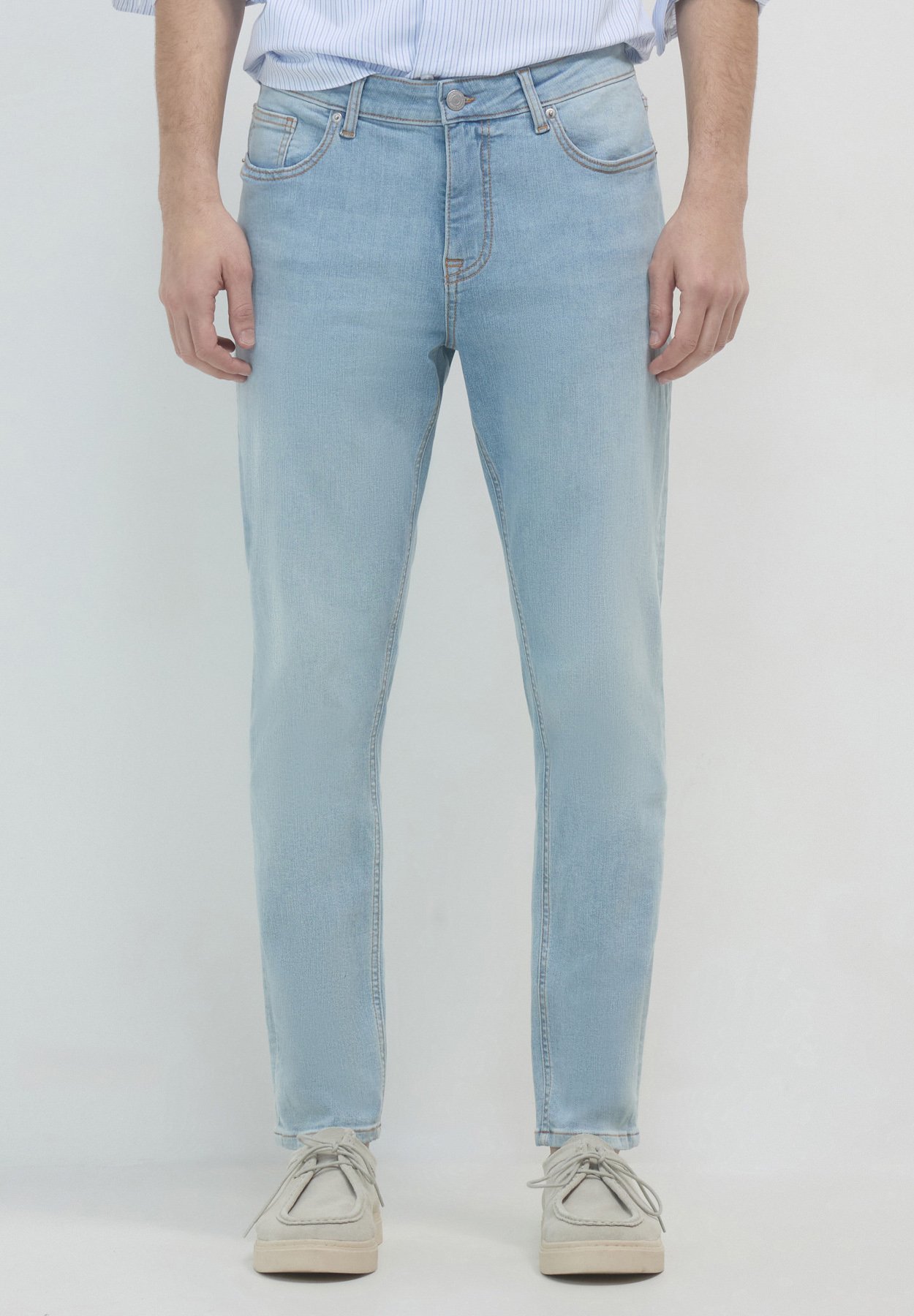 Woenzaia Pantaloni Uomo Skinny Affusolati Elasticizzati, Modello A Quadri Mika, Vestibilità Slim, Cinque Tasche, Taglia 48