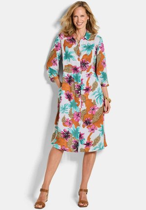 DRUCK MIT LEO UND BLUMEN - Robe chemise - colourful patterned