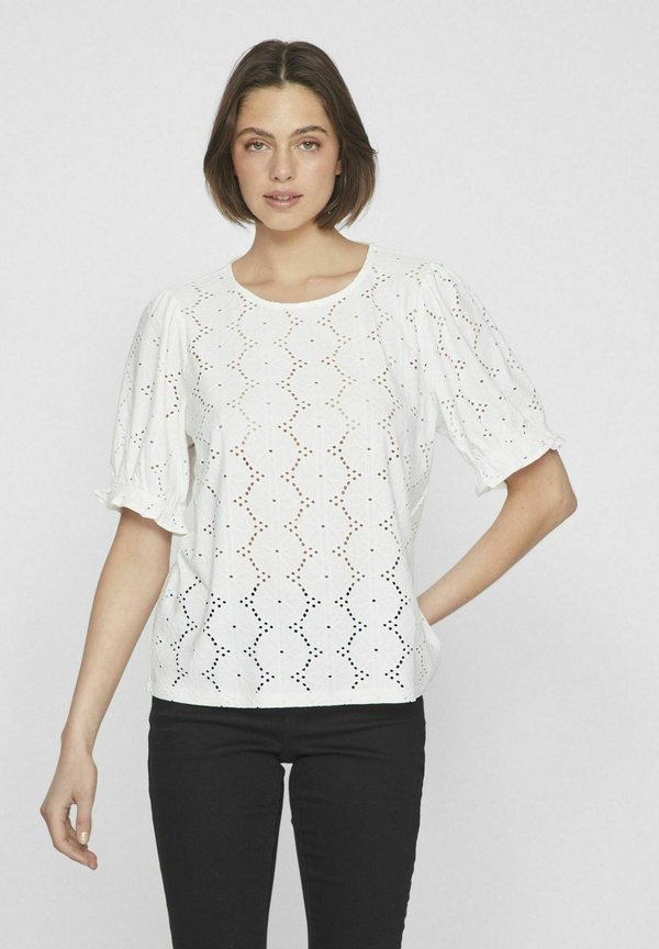 MIT KURZEN - Bluse - cloud dancer