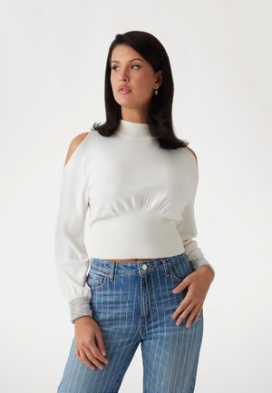 STRASSBÜNDCHEN - Long sleeved top - weiß