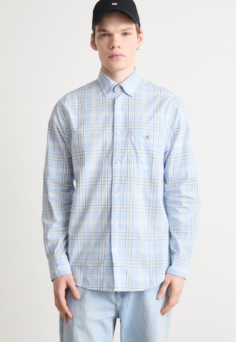 GANT CHECK SHIRT - Marškiniai - fresh blue