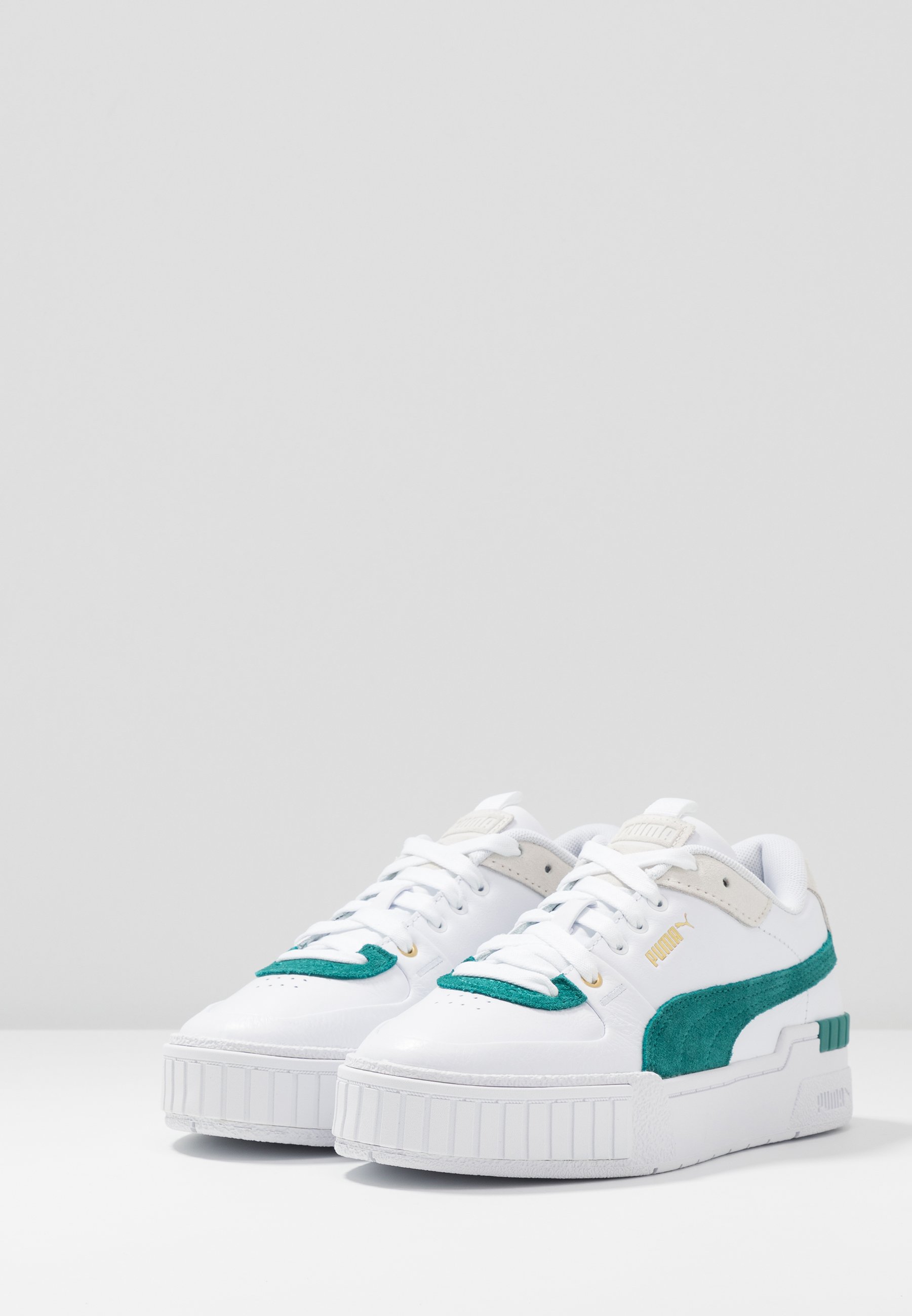 Puma CALI SPORT HERITAGE - Trainers - white/teal green/white - Zalando.co.uk