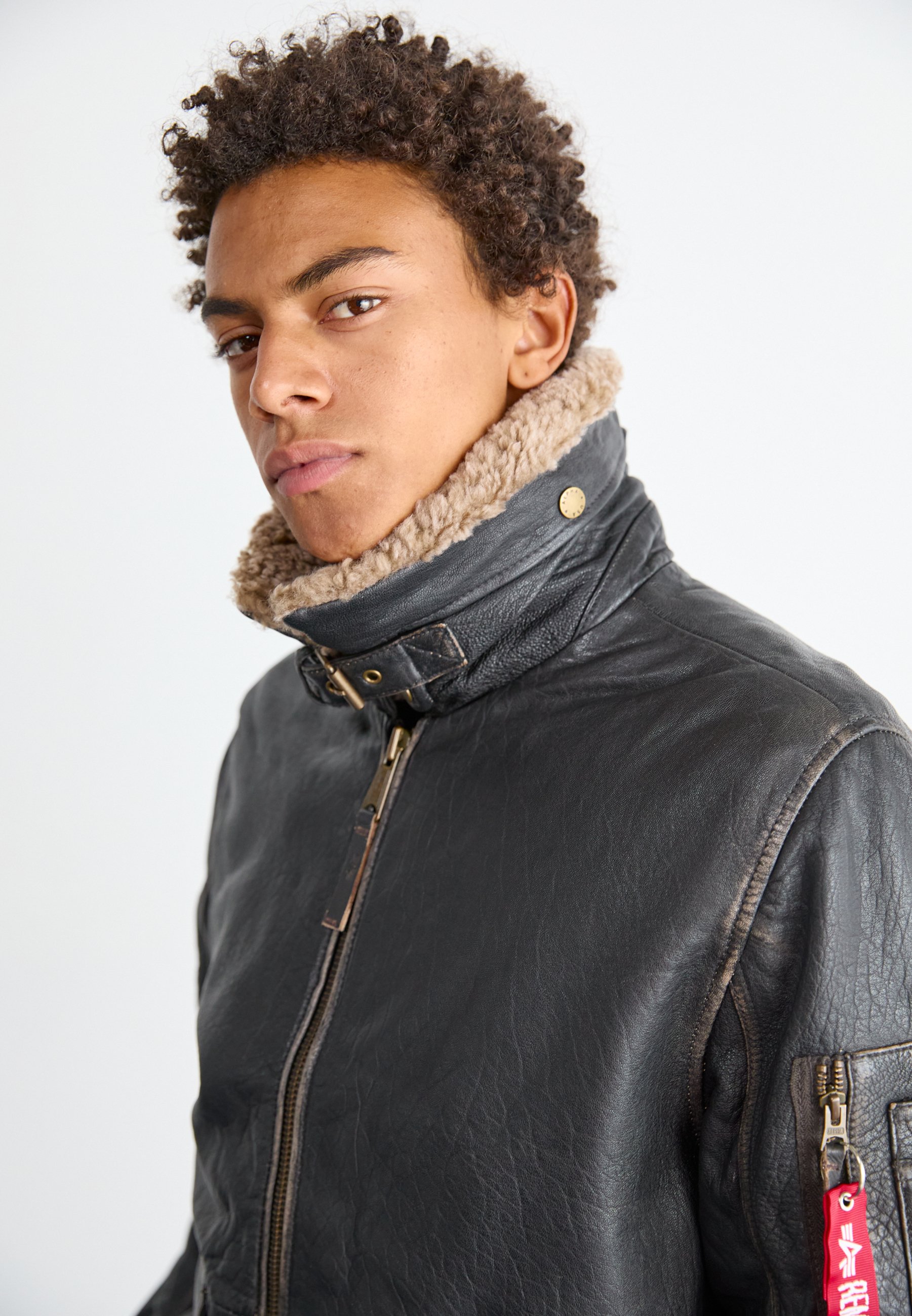 Alpha Industries Leather jacket - vintage brown/brown - Zalando.co.uk
