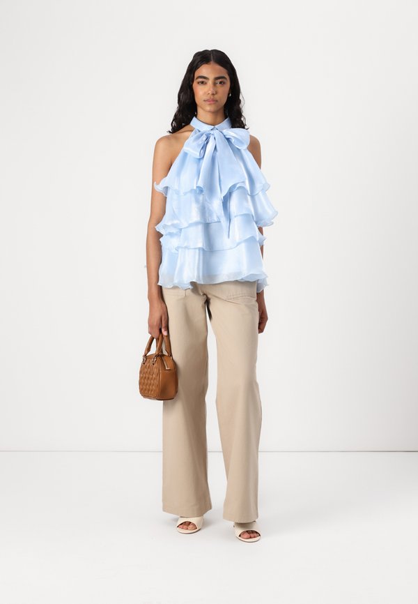 YASELOISE SHINY HALTER NECK - Blouse - clear sky2