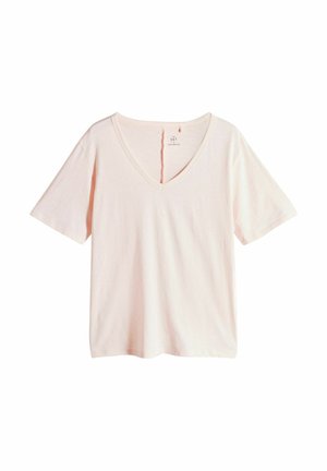 REGULAR FIT - SLUB V-NECK - T-paita - pink