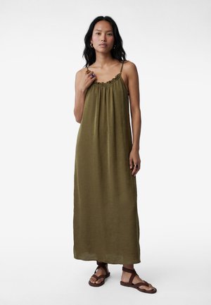 Koton, MIDI SATIN DRESS . - Vestido largo - khaki