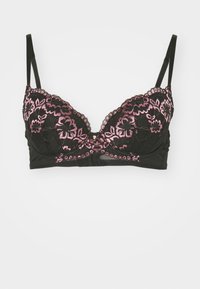 Ann Summers SEXY PLANET PADDED PLUNGE - Σουτιέν με ενίσχυση - black/pink