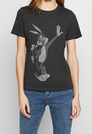 ONLY, T-shirt imprimé - black