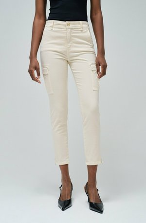 FAITH PUSH IN CROPPED SKINNY - Vaqueros pitillo - beige
