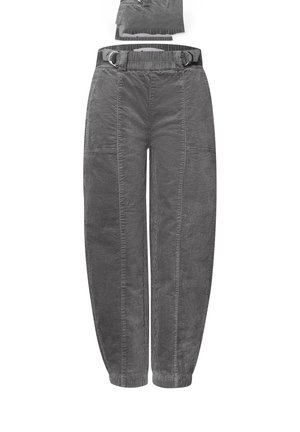 Street One, HIGH WAIST BARREL LEG HOSE MIT ELASTIKBUND - Pantalones - eclipse grey
