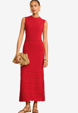 SLEEVELESS STITCH - Maxi šaty - red