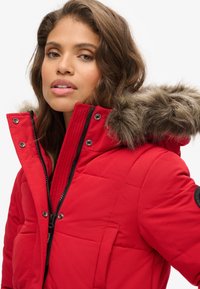 Superdry & Co EVEREST LONGLINE PUFFER - Winter coat - deep red