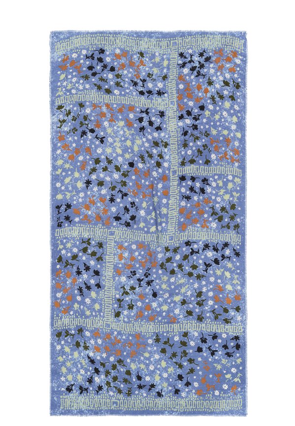 FLORECITAS Y CENEFAS  - Schal - azul