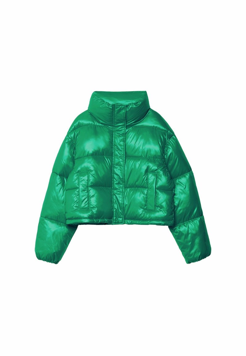 Stradivarius Winterjas groen-metallic