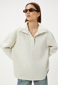 Koton SHEARLING DETAIL OVERSIZE SWEATSHIRT. - Sudadera - grey