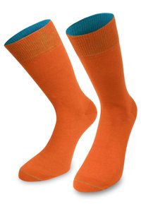 Normani MID CUT SOCKS BI-COLOR - Socken - orange/türkis