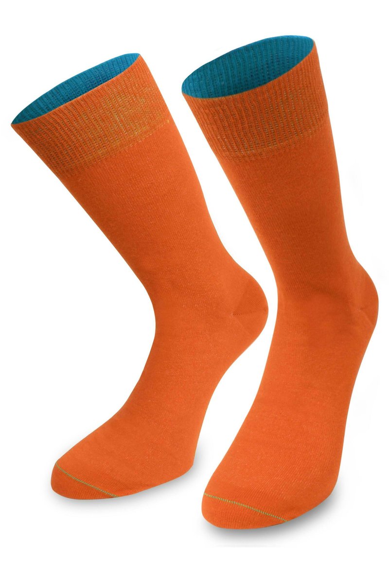 Normani MID CUT SOCKS BI-COLOR - Socken - orange/türkis