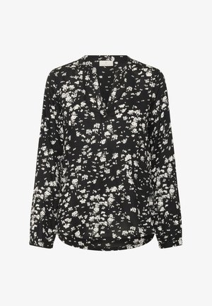 Must have mustarita, a must-read style suited for everyday wear! Must have mustarita, a stylish long-sleeve blouse su fabrics. Must have mustarita, a black long-sleeve blouse with v-neck cuts. Must have mustarita, a touch of elegance with white abstract floral patterns. Must have mustarita, perfect for afternoon outings!