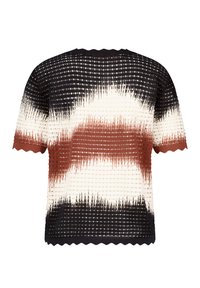 Taifun Print T-shirt - schwarz gemustert