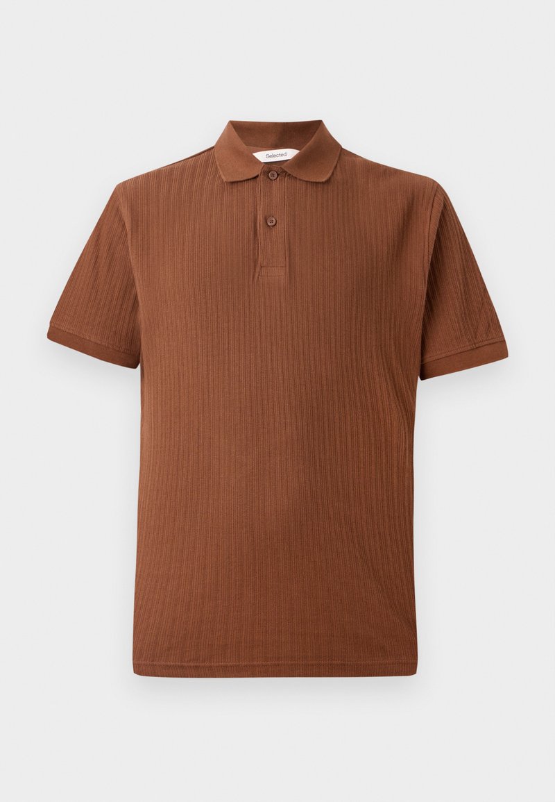 Selected Homme Poloshirt bruin
