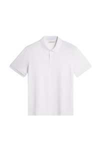 Vit pikétröja i en mjuk bomullsmix, med klassisk krage, korta ärmar och en diskret logotyp på bröstet.