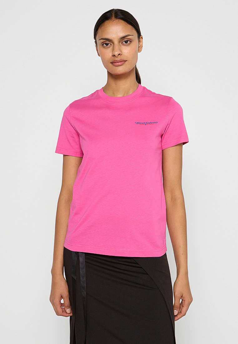 Diesel T-shirt basic donkerroze