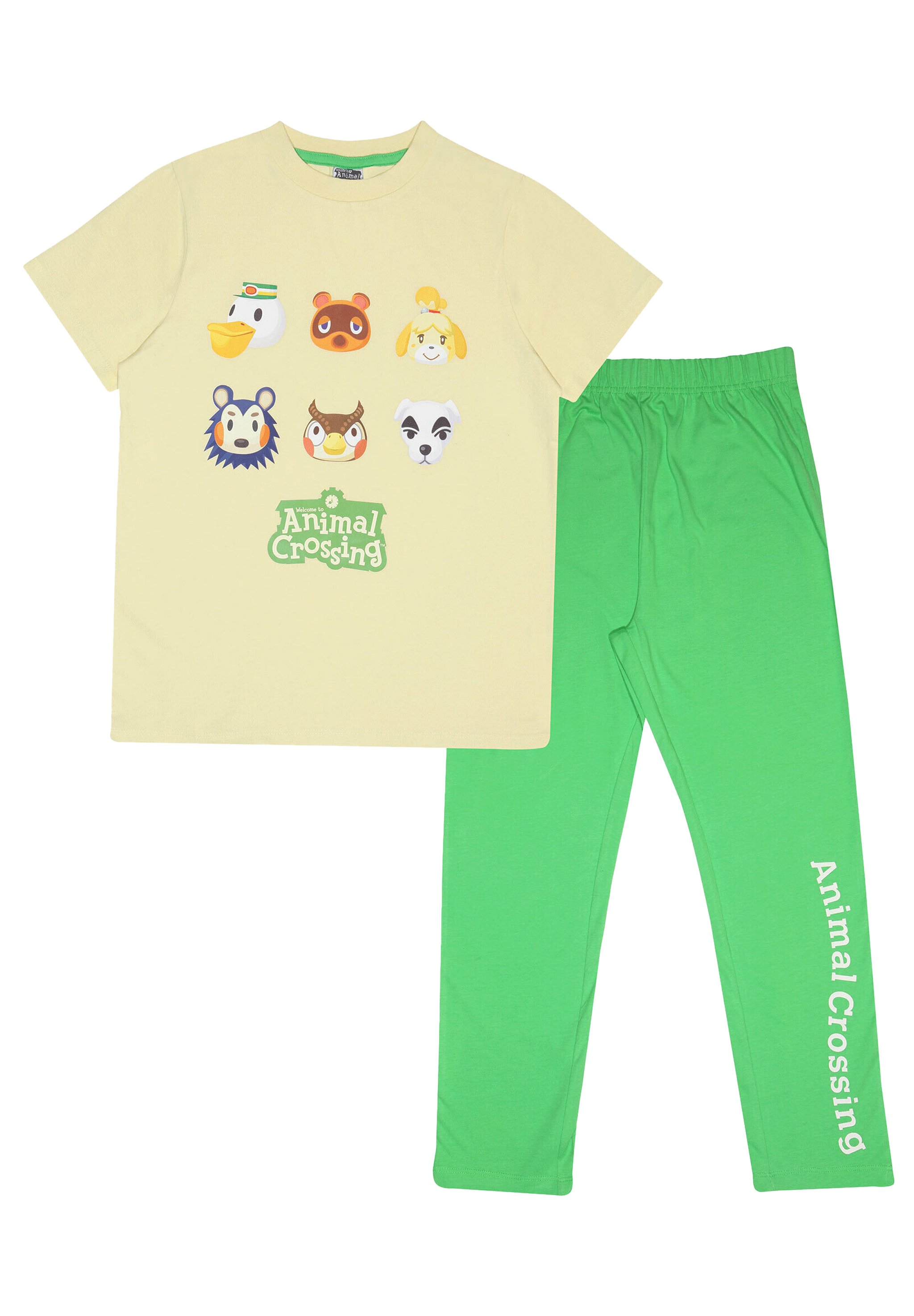 Popgear ANIMAL CROSSING CHARACTER FACES - Pyjama - cream green/crème -  Zalando.nl