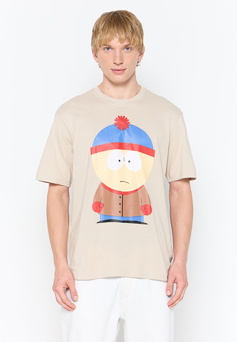 Only & Sons T-shirt print zilverkleurig