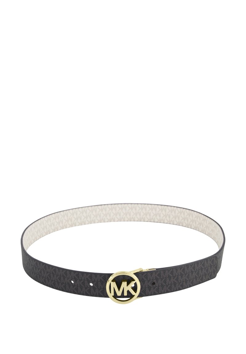 Michael Kors Gold Logo Black Patterned Belt MICHAEL Michael Kors LOGO BELT - Belt - black gold/black  main image 3