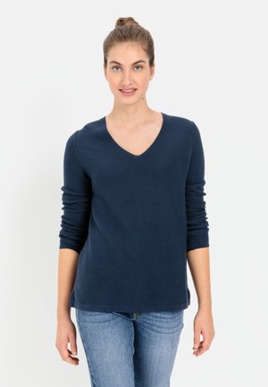 MIT V-AUSSCHNITT - Strickpullover - night blue