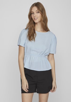 VILA Petite VITRINE O NECK PEPLUM  - Bluză - kentucky blue